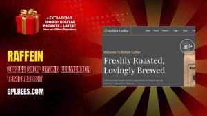 Raffein – Coffee Shop Brand Elementor Template Kit - Buy GPL 168 at Best Price