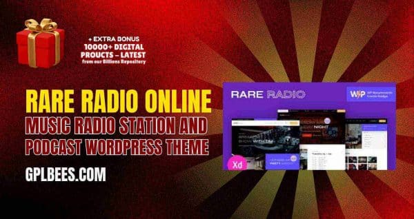 Rare Radio Online Music Radio Station And Podcast Wordpress Theme At Best Price - Gpl Bees
