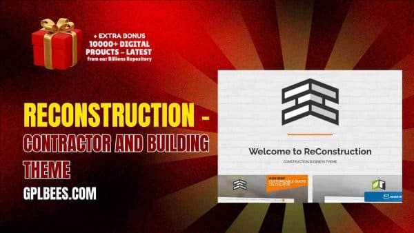 Reconstruction – Contractor And Building Theme At Best Price - Gpl Bees