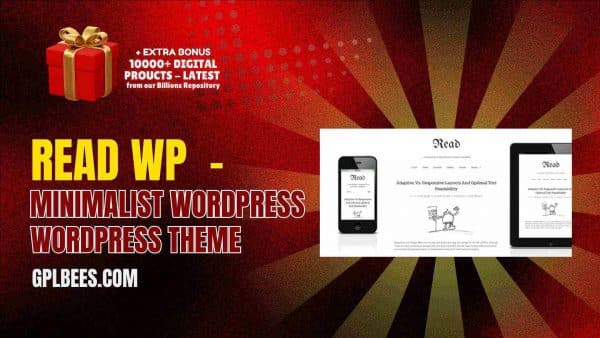 Read Wp – Minimalist Wordpress Blog Theme At Best Price - Gpl Bees