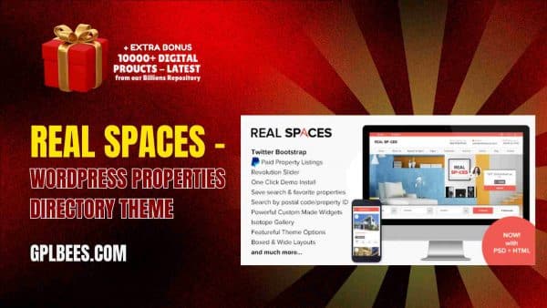 Real Spaces – Wordpress Properties Directory Theme At Best Price - Gpl Bees