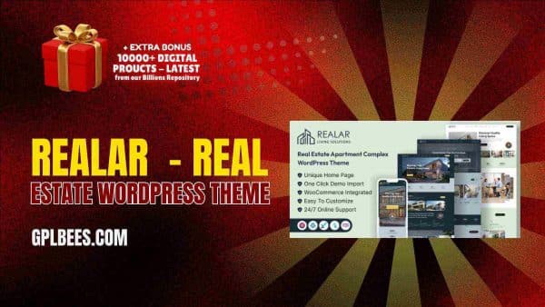 Realar  - Real Estate Wordpress Theme At Best Price - Gpl Bees