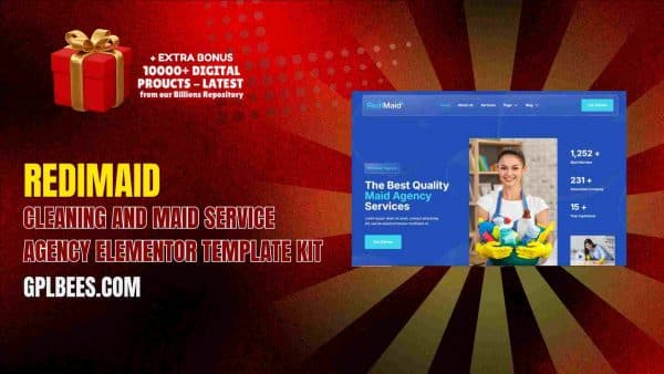 Redimaid – Cleaning And Maid Service Agency Elementor Template Kit At Best Price - Gpl Bees