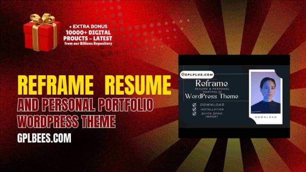 Reframe – Resume And Personal Portfolio Wordpress Theme At Best Price - Gpl Bees