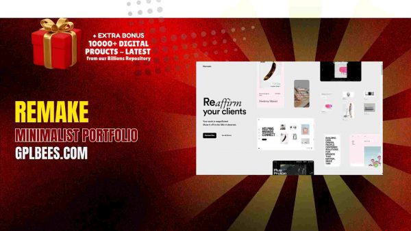 Remake Minimalist Portfolio Wordpress Theme At Best Price - Gpl Bees