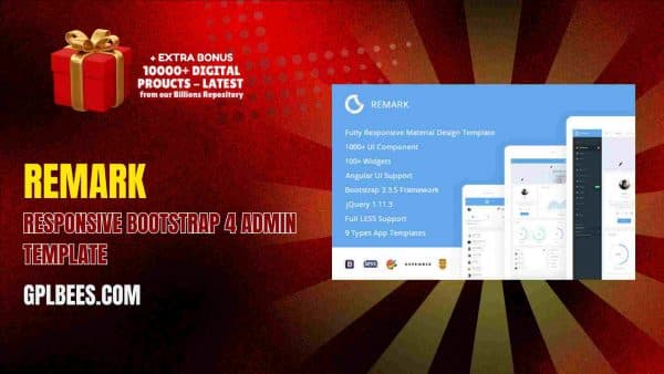 Remark – Responsive Bootstrap 4 Admin Template - Gpl Bees Remark – Responsive Bootstrap 4 Admin Template At Best Price - Gpl Bees
