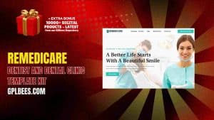 Remedicare – Dentist and Dental Clinic Template Kit - Buy GPL 172 at Best Price