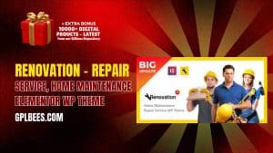 Renovation – Repair Service, Home Maintenance Elementor WP Theme - Buy GPL 2 at Best Price