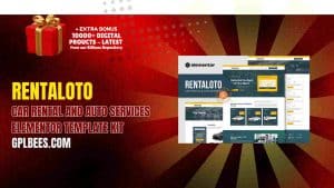 Rentaloto – Car Rental and Auto Services Elementor Template Kit - Buy GPL 173 at Best Price