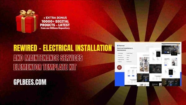 Rewired – Electrical Installation And Maintenance Services Elementor Template Kit At Best Price - Gpl Bees