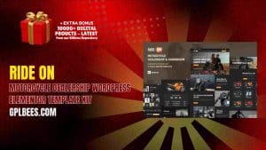 Ride ON – Motorcycle Dealership WordPress Elementor Template Kit - Buy GPL 176 at Best Price
