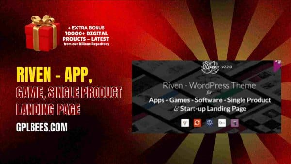 Riven – App, Game, Single Product Landing Page At Best Price - Gpl Bees