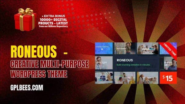 Roneous  - Creative Multi-Purpose Wordpress Theme At Best Price - Gpl Bees