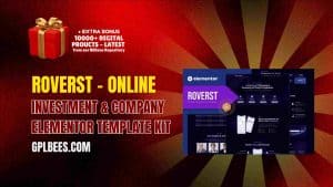 Roverst – Online Investment & Company Elementor Template Kit - Buy GPL 180 at Best Price