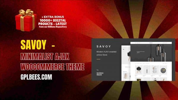 Savoy  - Minimalist Ajax Woocommerce Theme At Best Price - Gpl Bees