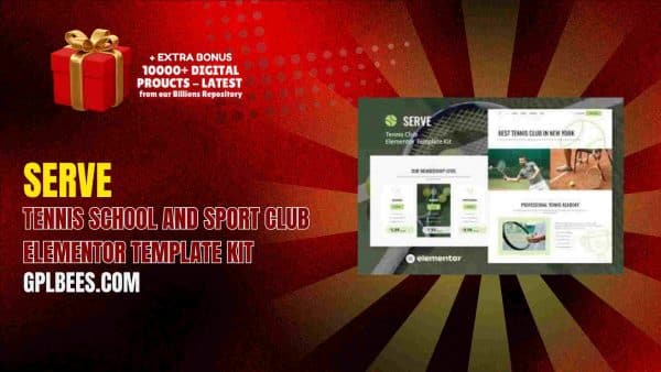 Serve – Tennis School And Sport Club Elementor Template Kit At Best Price - Gpl Bees