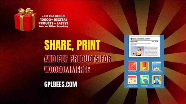 Share, Print And Pdf Products For Woocommerce At Best Price - Gpl Bees