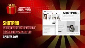 Shotpro – Photography and Portfolio Elementor Template Kit - Buy GPL 187 at Best Price