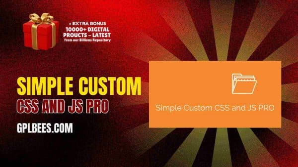 Simple Custom Css And Js Pro - Gpl Bees Simple Custom Css And Js Pro At Best Price - Gpl Bees