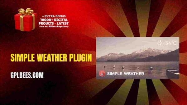 Simple Weather Plugin At Best Price - Gpl Bees