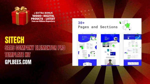 Sitech – Saas Company Elementor Pro Template Kit At Best Price - Gpl Bees