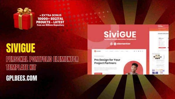 Sivigue – Personal Portfolio Elementor Template Kit At Best Price - Gpl Bees