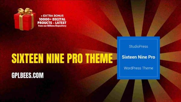 Sixteen Nine Pro Theme At Best Price - Gpl Bees