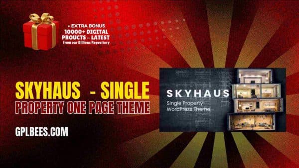 Skyhaus  - Single Property One Page Theme At Best Price - Gpl Bees