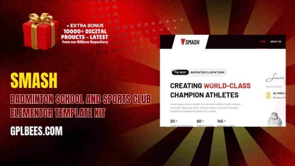 Smash – Badminton School And Sports Club Elementor Template Kit At Best Price - Gpl Bees