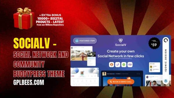 Socialv – Social Network And Community Buddypress Theme At Best Price - Gpl Bees