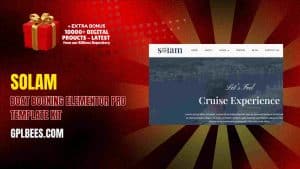 Solam – Boat Booking Elementor Pro Template Kit - Buy GPL 192 at Best Price