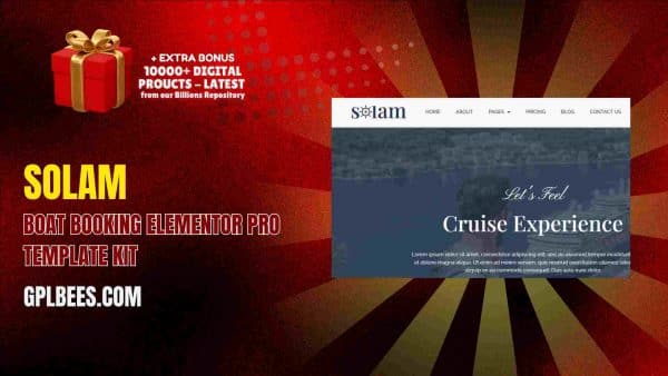Solam – Boat Booking Elementor Pro Template Kit At Best Price - Gpl Bees