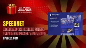 SpeedNet – Broadband and Internet Service Provider Elementor Template Kit - Buy GPL 194 at Best Price
