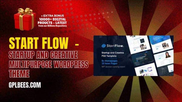 Start Flow  - Startup And Creative Multipurpose Wordpress Theme At Best Price - Gpl Bees