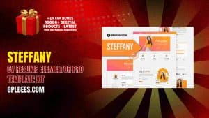 Steffany – CV Resume Elementor Pro Template Kit - Buy GPL 194 at Best Price