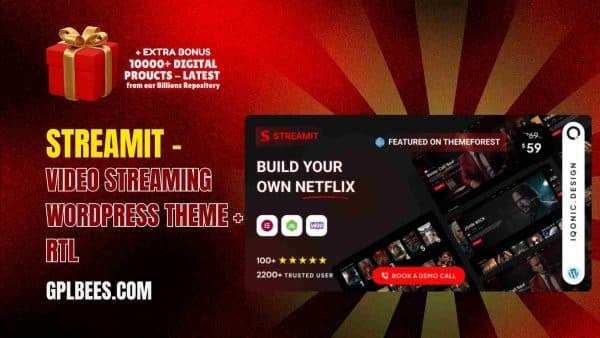 Streamit | Video Streaming Wordpress Theme + Rtl At Best Price - Gpl Bees