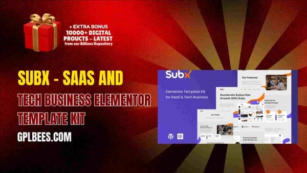 Subx – Saas And Tech Business Elementor Template Kit At Best Price - Gpl Bees