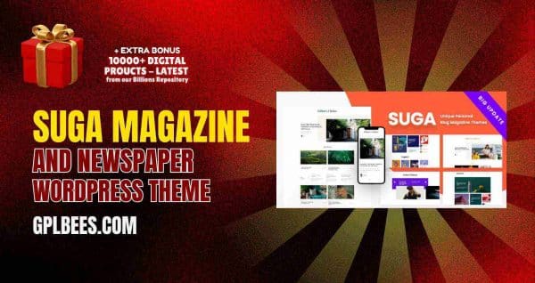 Suga – Magazine And Newspaper Wordpress Theme At Best Price - Gpl Bees