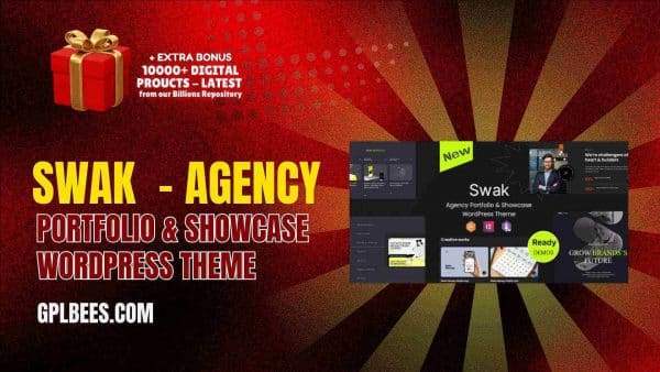 Swak  - Agency Portfolio &Amp; Showcase Wordpress Theme At Best Price - Gpl Bees