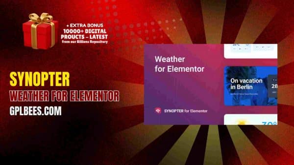 Synopter – Weather For Elementor At Best Price - Gpl Bees