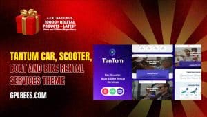 TanTum Car, Scooter, Boat and Bike Rental Services Theme - Buy GPL Wordpress Car Rental Themes at Best Price