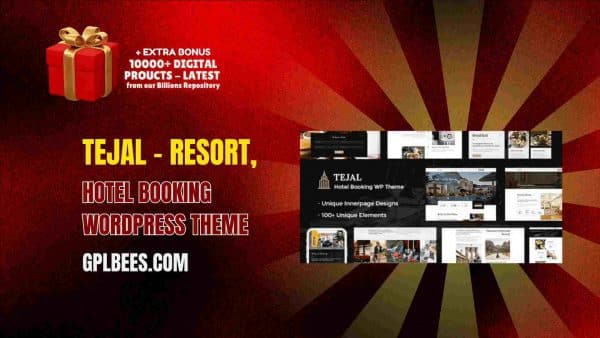 Tejal – Resort, Hotel Booking Wordpress Theme At Best Price - Gpl Bees