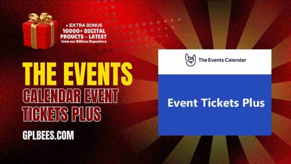 The Events Calendar Event Tickets Plus At Best Price - Gpl Bees