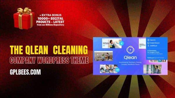 The Qlean | Cleaning Company Wordpress Theme At Best Price - Gpl Bees