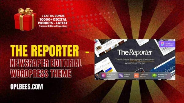 The Reporter  - Newspaper Editorial Wordpress Theme At Best Price - Gpl Bees