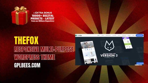 Thefox Responsive Multi-Purpose Wordpress Theme At Best Price - Gpl Bees