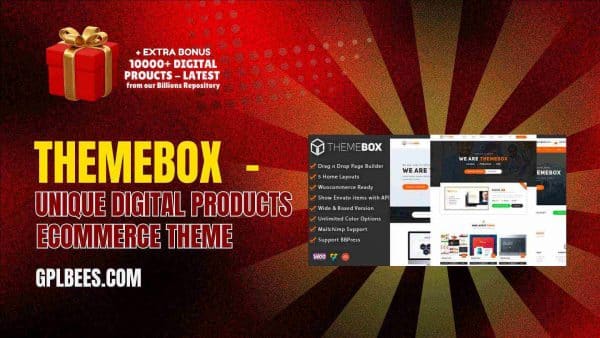 Themebox  - Unique Digital Products Ecommerce Theme At Best Price - Gpl Bees
