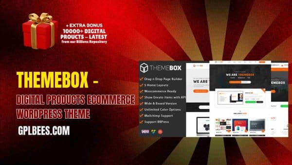 Themebox – Digital Products Ecommerce Wordpress Theme At Best Price - Gpl Bees