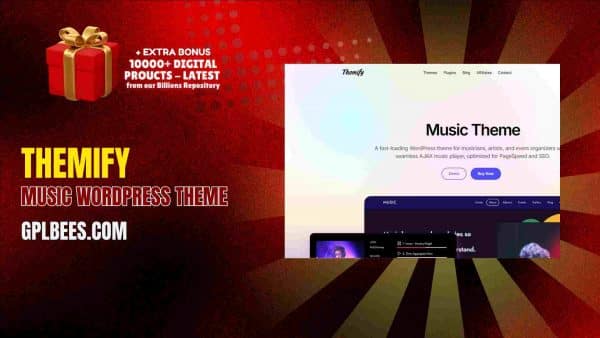 Themify Music Wordpress Theme At Best Price - Gpl Bees