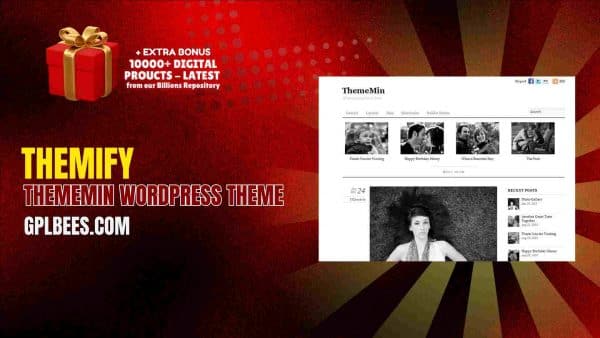 Themify Thememin Wordpress Theme At Best Price - Gpl Bees